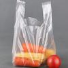 100PCS Transparent Medium Size Plastic Bag Vest Style Carrier bags for Food Shopping 8.9x15.7Inch 30 Micron Two-sided view 2