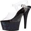 Pleaser ADORE-708LG Clr/Blk Multi Glitter UK 7 (EU 40) view 1