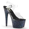 Pleaser ADORE-708LG Clr/Blk Multi Glitter UK 7 (EU 40) view 2