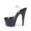 Pleaser ADORE-708LG Clr/Blk Multi Glitter UK 7 (EU 40) view 4