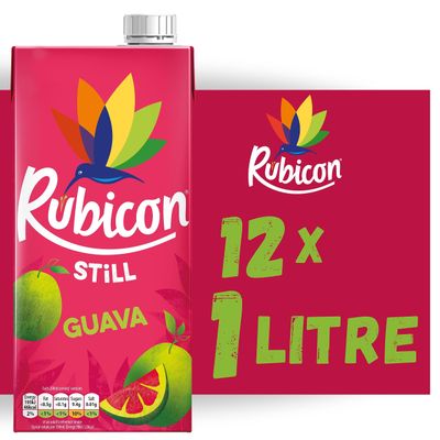 Rubicon Still 12 Pack Guava Juice Drink, Made with Handpicked Fruits for a Temptingly Intense Taste "Made of Different Stuff" - 12 x 1L Carton
