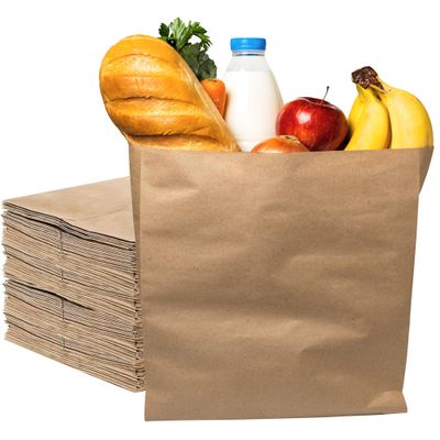 200 Brown Paper Bags - 8 x 8 Inch, Small Bags For Food & Every Occasion