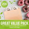 200 Brown Paper Bags - 8 x 8 Inch, Small Bags For Food & Every Occasion view 4
