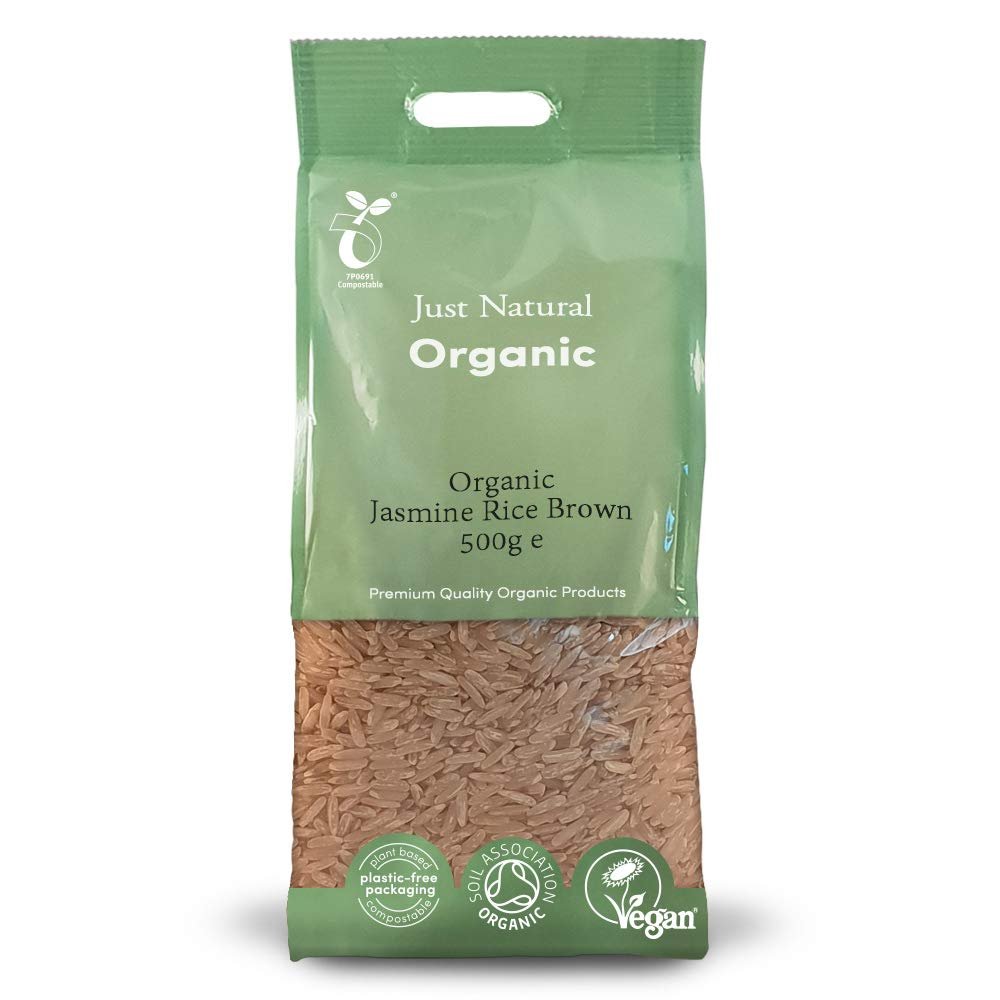 Organic Jasmine Rice Brown 500g