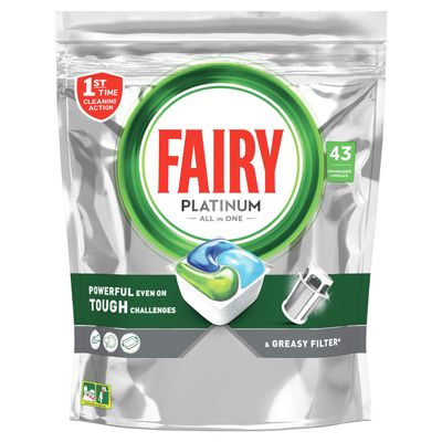 Fairy Platinum Dishwasher Caps (Pack of 45)