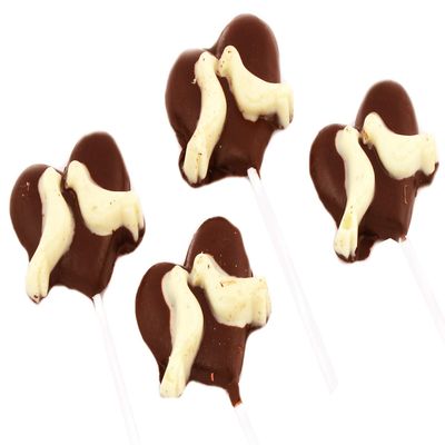 Ghasitaram Gifts Valentines Gift Valentines Day Chocolates for Girlfriend/Boyfriend/Husband and Wife Heart Chocolate Set of 5 Love Birds