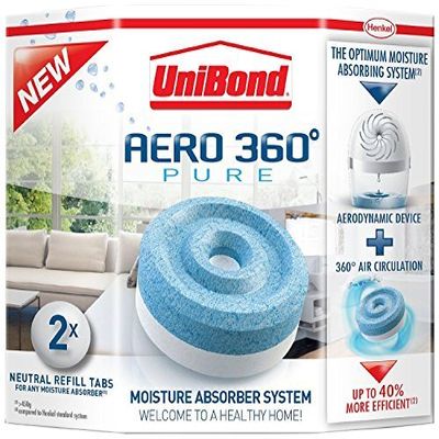 UniBond 1807921 Aero-360 Moisture Absorber Refills (4x 450g tabs) by Unibond
