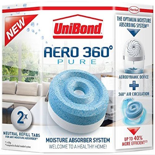 UniBond 1807921 Aero-360 Moisture Absorber Refills (4x 450g tabs) by Unibond
