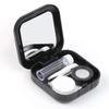 Adecco LLC Portable Contact Lens Case Travel Kit Mirror +bottle + tweezers Container Holder (black) view 1