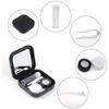 Adecco LLC Portable Contact Lens Case Travel Kit Mirror +bottle + tweezers Container Holder (black) view 2