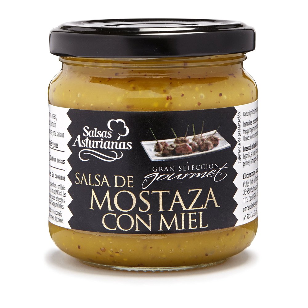 Asturian Sauces Honey Mustard Sauce - 210 gr - [Pack of 6]