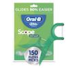 Oral-B Glide Complete with Scope Outlast Dental Floss Picks, Mint, 150 Count view 1