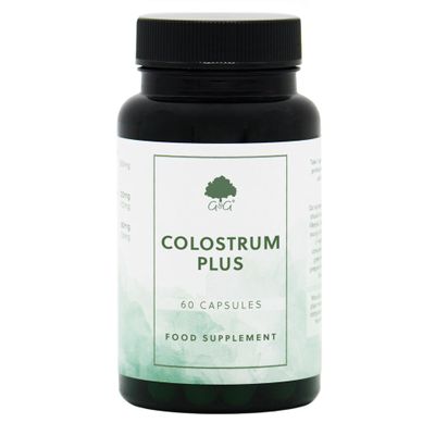 Colostrum Plus Capsules - Bovine Colostrum from Grass-Fed Cows - Min 30% IgG Level - 60 Capsules - Non-GMO, Made in The UK - G&G Vitamins