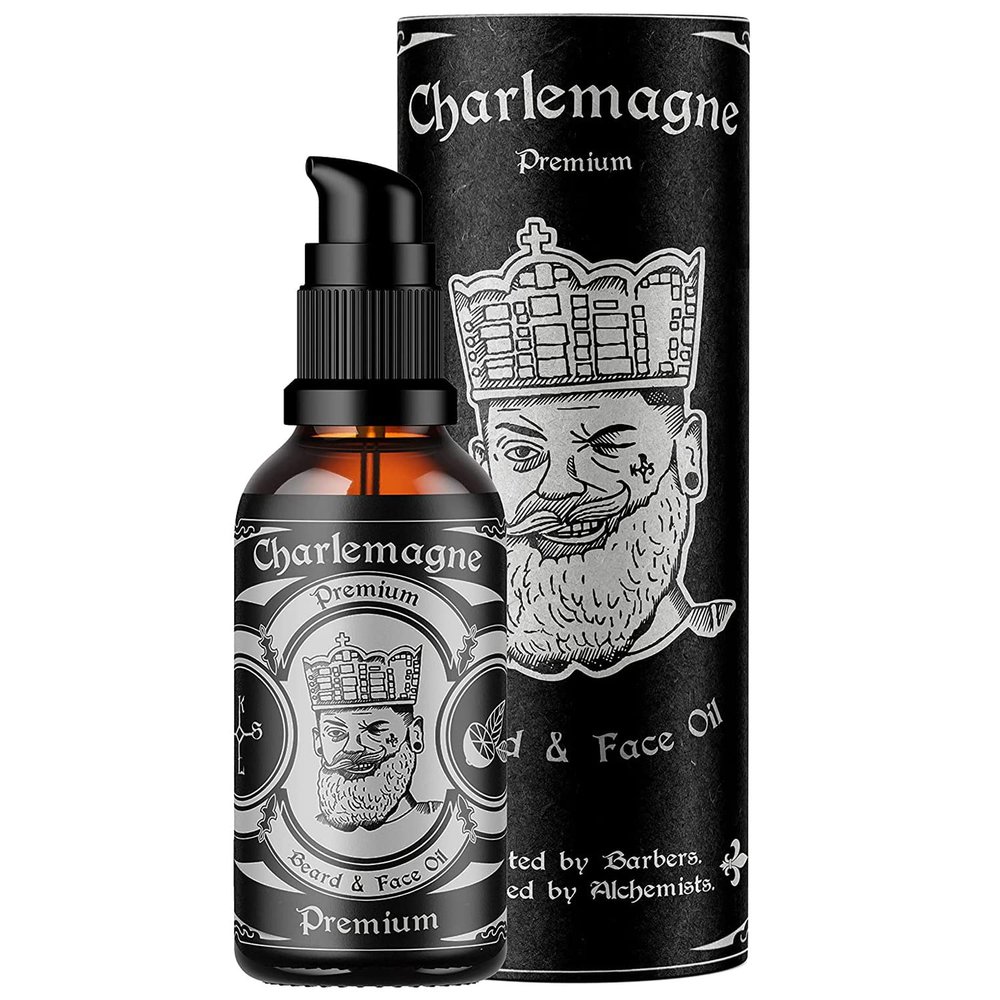Charlemagne Beard Oil - 30 ml, Pack of 1, Lime & Mint - Quick-Absorbing Formula - Daily Beard Hydration - Argan & Jojoba Conditioning