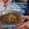 Curry Night Kit by Spice Pots - 100% Natural Ingredients - 4 x 40g Spice Blends - 8 Curry Recipe Booklet - Korma, Bhuna, Goan & Indian Tandoori Vegan Curry Powder - Cooking Gifts for Women & Men view 4