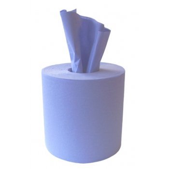 GP Globe Packaging 1 x Blue 2 PLY Embossed Centre Feed Paper Towel Roll