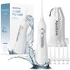 AquaSonic Aqua Flosser - Cordless Rechargeable Water Flosser for Teeth - Waterproof, Portable Oral Irrigator for Dental Cleaning with 5 Jet Tips  Braces Home Travel view 1