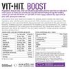 VIT HIT BOOST - 12 x Berry + Ginseng + Rooibos Tea | Vegan, Low Sugar, Low Calories, Vitamin Drink | 100% RDA of 8 Vitamins (500ml x 12 Bottles) view 2