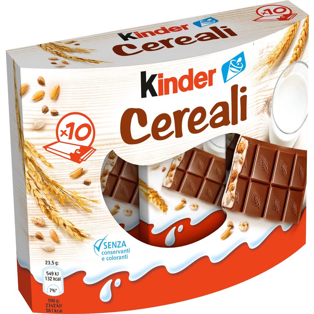 KINDER Country - 10 Chocolate and Cereal Bars - 10 x 23.5 g - Pack of 235 g.