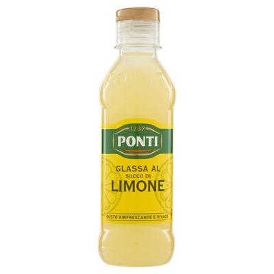 6x Ponti Glassa Lemon Flavour Food Condiment Sauce 220ml