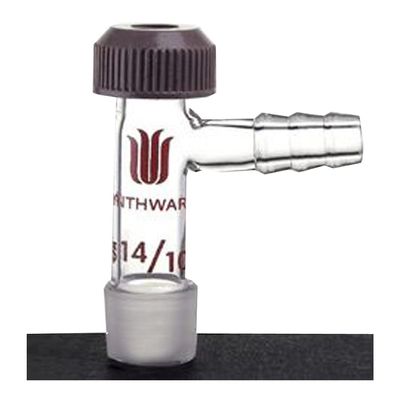 Kemtech America A781410 Synthware Thermometer Adapter, Vacuum, Joint 14/10, Thermometer OD 5.0-7.5mm