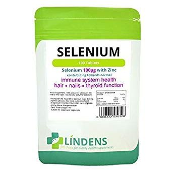 Lindens Selenium 100mcg w/Yeast & Zinc 3-Pack 300 Tablets Powerful Antioxidants