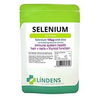 Lindens Selenium 100mcg w/Yeast & Zinc 3-Pack 300 Tablets Powerful Antioxidants