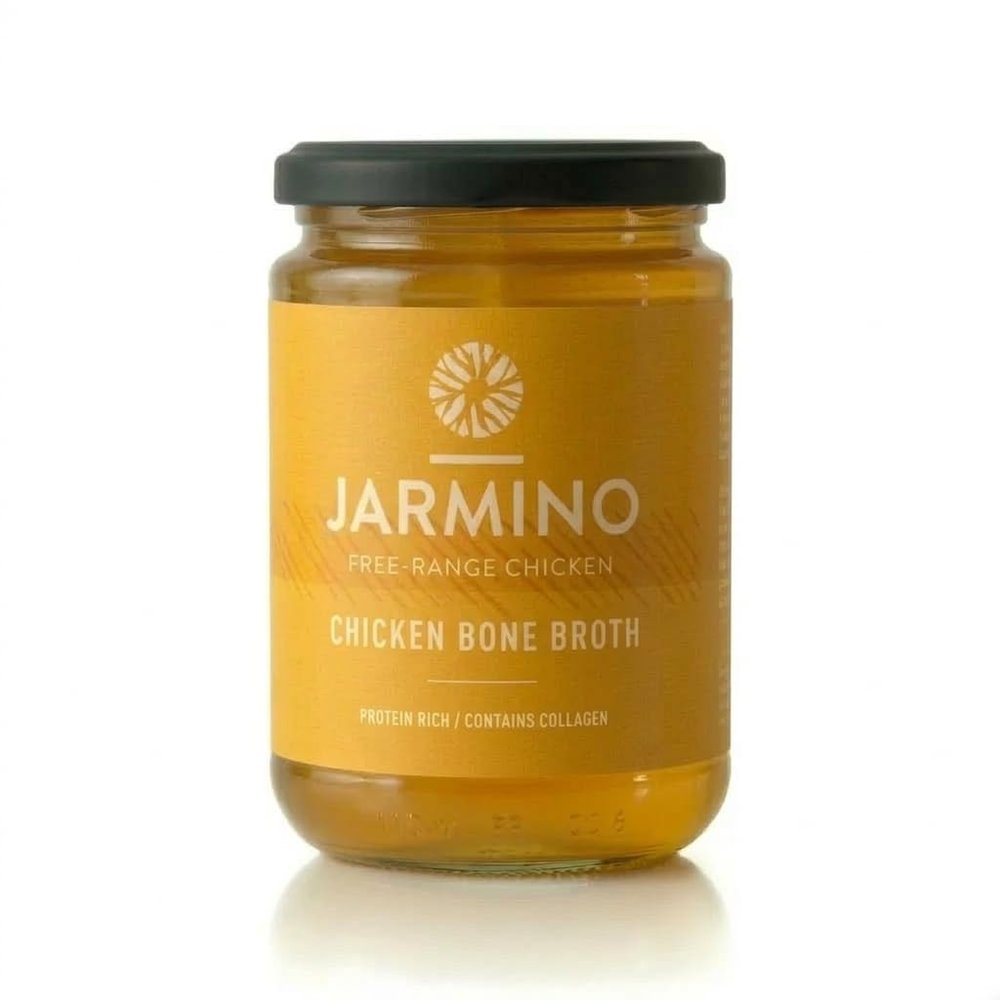 Protein-rich organic bone broth from chicken, and 28 g natural protein per glass, 12 x 350 ml bone broth, suitable for ketogenic diet and low carb diet, 20 hours, contains collagen