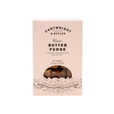 Cartwright & Butler Classic Butter Fudge | Rich, Creamy and Crumbly Fudge | Traditional All Butter Recipe | Great for Dinner Parties or Afternoon Tea | Perfect Gift - Butter Fudge, Pack of 6