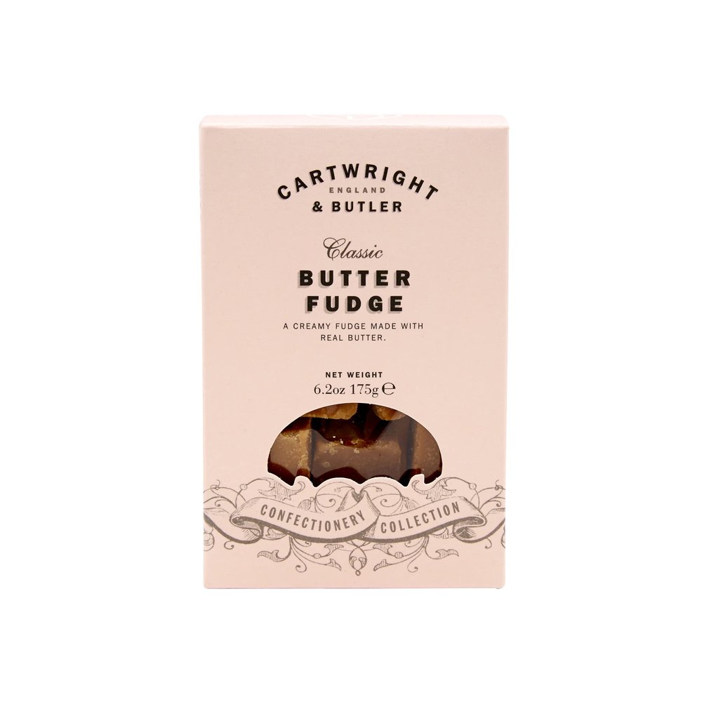 Cartwright & Butler Classic Butter Fudge | Rich, Creamy and Crumbly Fudge | Traditional All Butter Recipe | Great for Dinner Parties or Afternoon Tea | Perfect Gift - Butter Fudge, Pack of 6