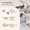 (2.50 - Power, 3 Pack Gunmetal) - Reading Glasses _ Best 3 Pack Gunmetal for Men and Women _ Have a Stylish Look and Crystal Clear Vision When You Need It _ Comfort Spring Arms & Dura-Tight Screws _ 180 Day 100% Guarantee + 2.50 view 3