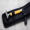 3 Piece Men's Shaving De Safety Razor In Yellow Colour. Perfect For Deep Clean Shave. Comes In a Leather Zipper Pouch/Bag To Keep The Razor Safe. view 3