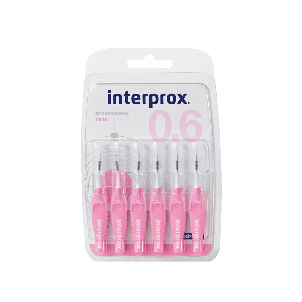 Interprox Interdental Brushes Nano 6 Pink 6 Pieces, 6er Pack (6 Pack)