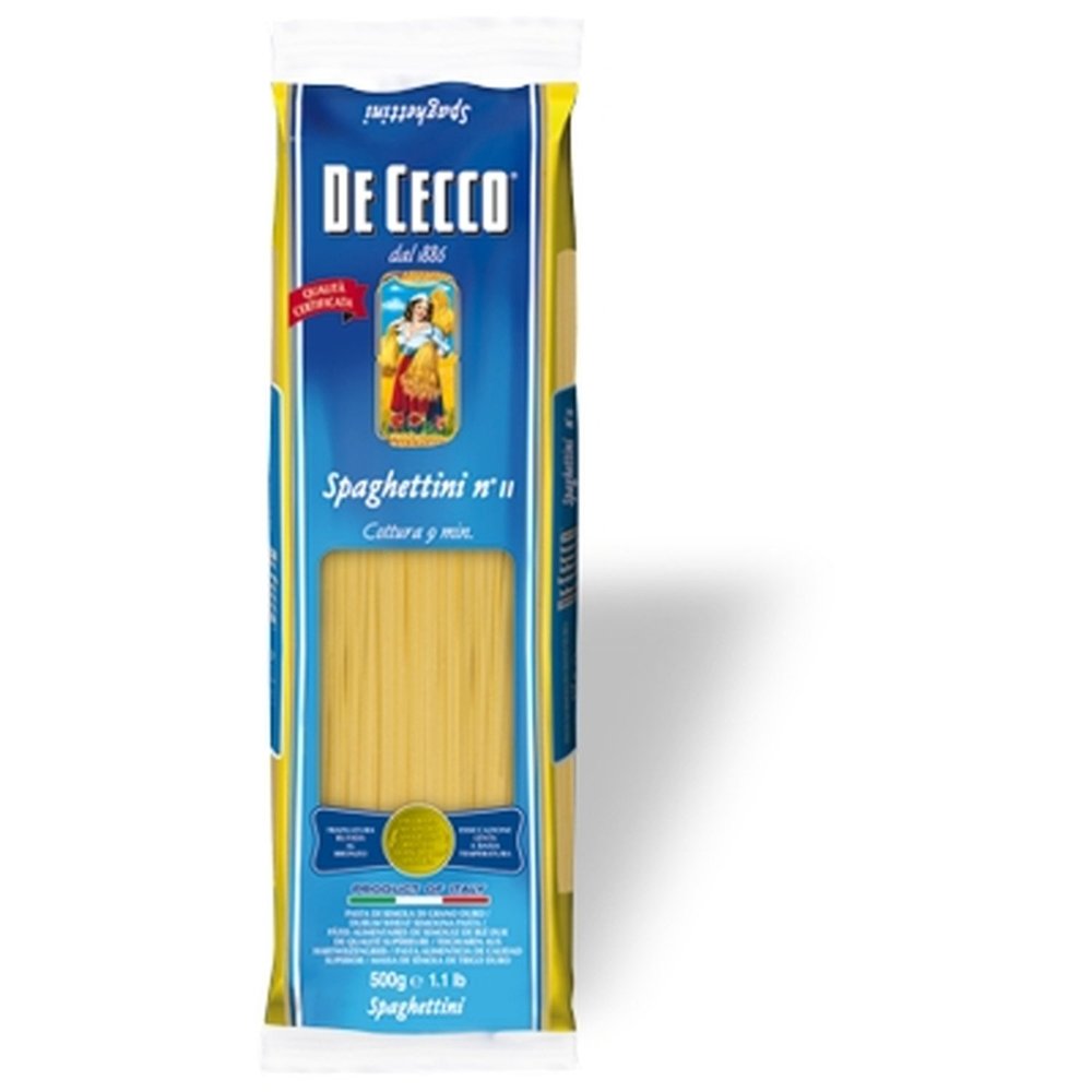 5X De Cecco Spaghettini Italian Pasta No. 11 500g