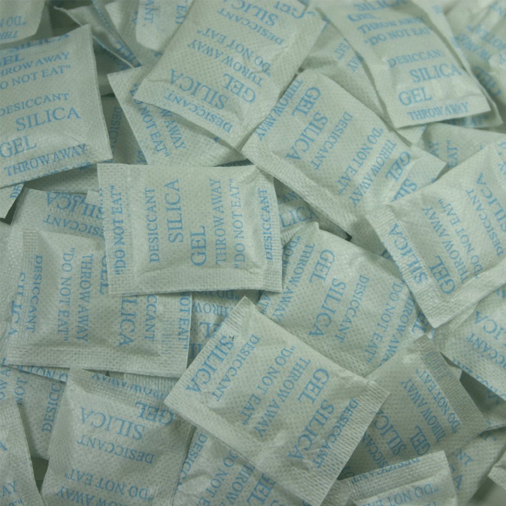 Aquapapa 100 Packets 2 Gram Silica Gel Desiccant Sachets Non Toxic Moisture Absorber Dehumidifiers Mold/Mildew/Fungus/Corrosion Prevention (Ship from USA)