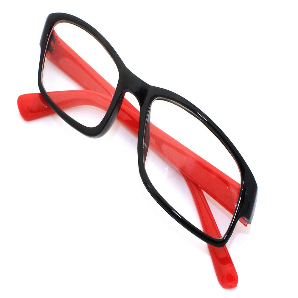 4sold Slim Reading Glasses 0.00 +0.50 +0.75 1.00 +1.5 +2.00 +2.5 +3.5 +4.00 brand (Black Red, 0.00)