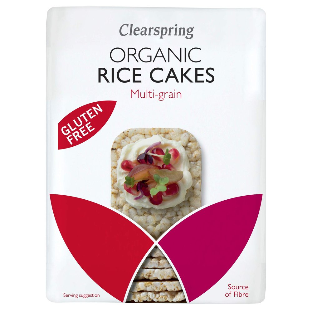 Clearspring | Rice Cakes - 3 Grain, Thin,Org | 6 x 130g
