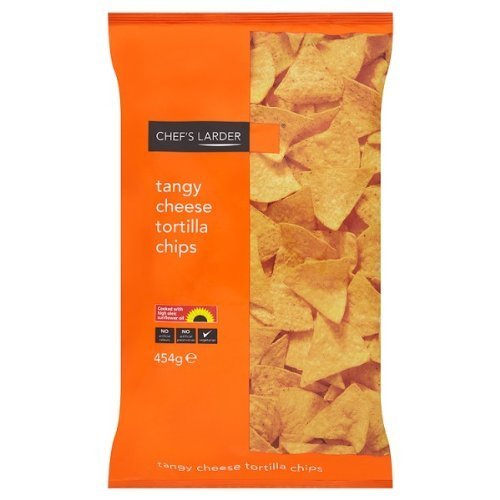 Chefs Larder Tangy Cheese Tortilla Chips 454 gram by Chefs Larder