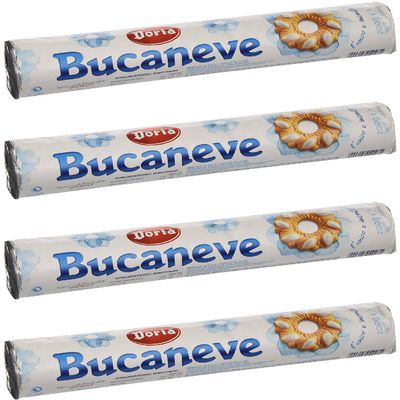 Doria: "Bucaneve" shortbread biscuits - 7.05 Oz (200g) Pack of 4 [ Italian Import ]