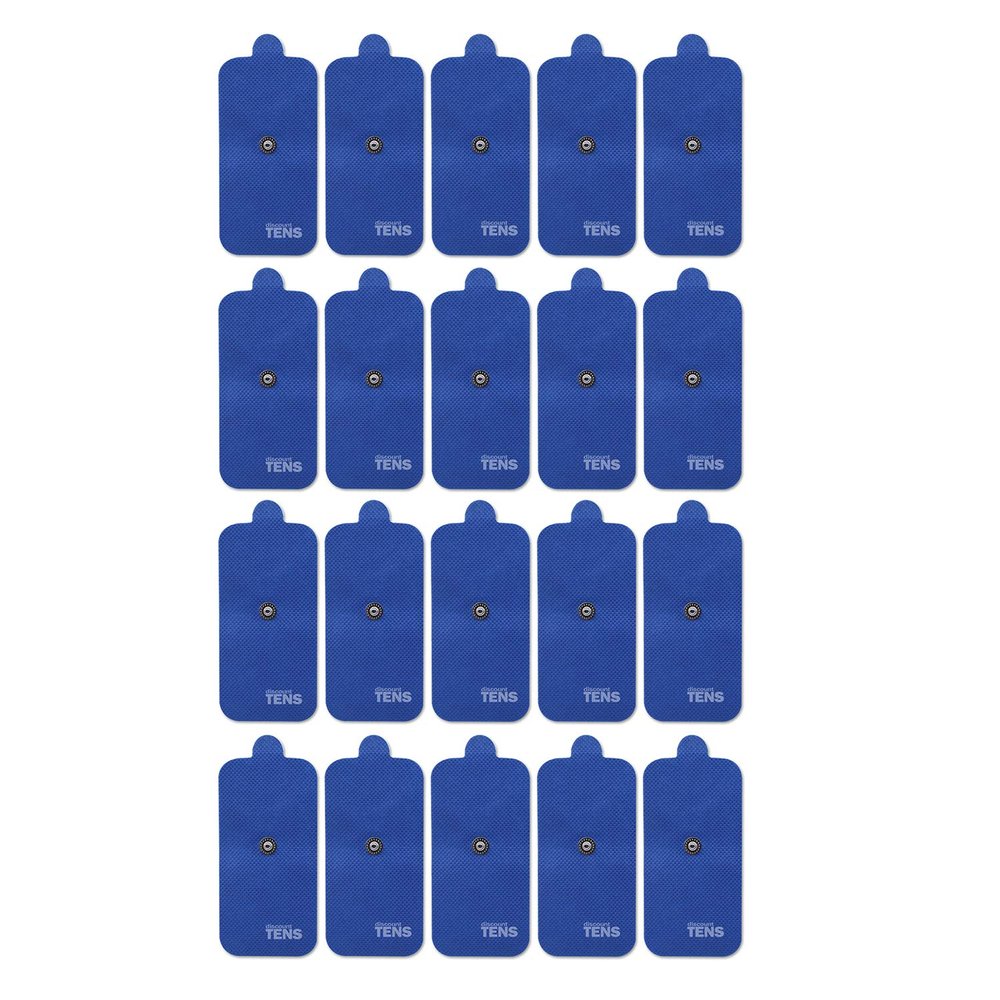HiDow Compatible Replacement TENS Electrodes, Premium Quality Electrode Pads for Hi-Dow TENS Units, 10 Pair of Snap TENS Unit Electrodes (20 TENS Unit Pads), 2 inch X 4 inch, Discount TENS Brand