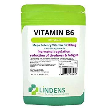 Lindens Vitamin B6 100mg 3-Pack 1 /Day 300 Tablets B-6 B 6