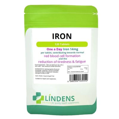 Iron 14mg 1 A Day 2-Pack 200 Tablets Iron Ferrous Fumarate Quality Supplement
