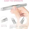 3pcs Tweezers Set with Leather Case - Stainless Steel, Slant, Straight and Pointed Tip Tweezers - Tweeze with Ease, Eyebrow and Nose Hair, Splinters & More view 3
