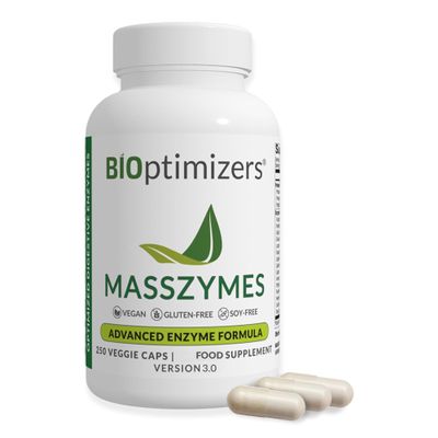 BiOptimizers MassZymes | Digestive Enzymes Supplement for Better Absorption | Stomach Bloating Relief, Constipation, and Gas for Men & Women | Contains Lipase, Amylase & Bromelain | 250 Capsules
