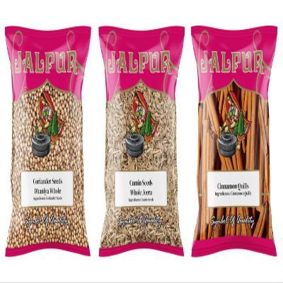 Jalpur Millers Spice Combo Pack  Coriander Seeds, Cumin Seeds & Cinnamon Quills 100g  Premium Whole Spices for Indian Cooking, Curry