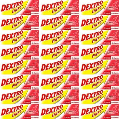 96 PACKS of Dextro Energy Glucose Tablets Tropical 47g