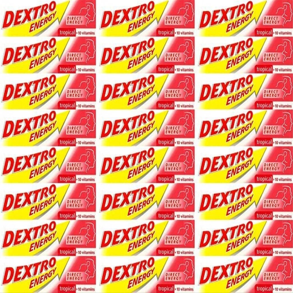 96 PACKS of Dextro Energy Glucose Tablets Tropical 47g