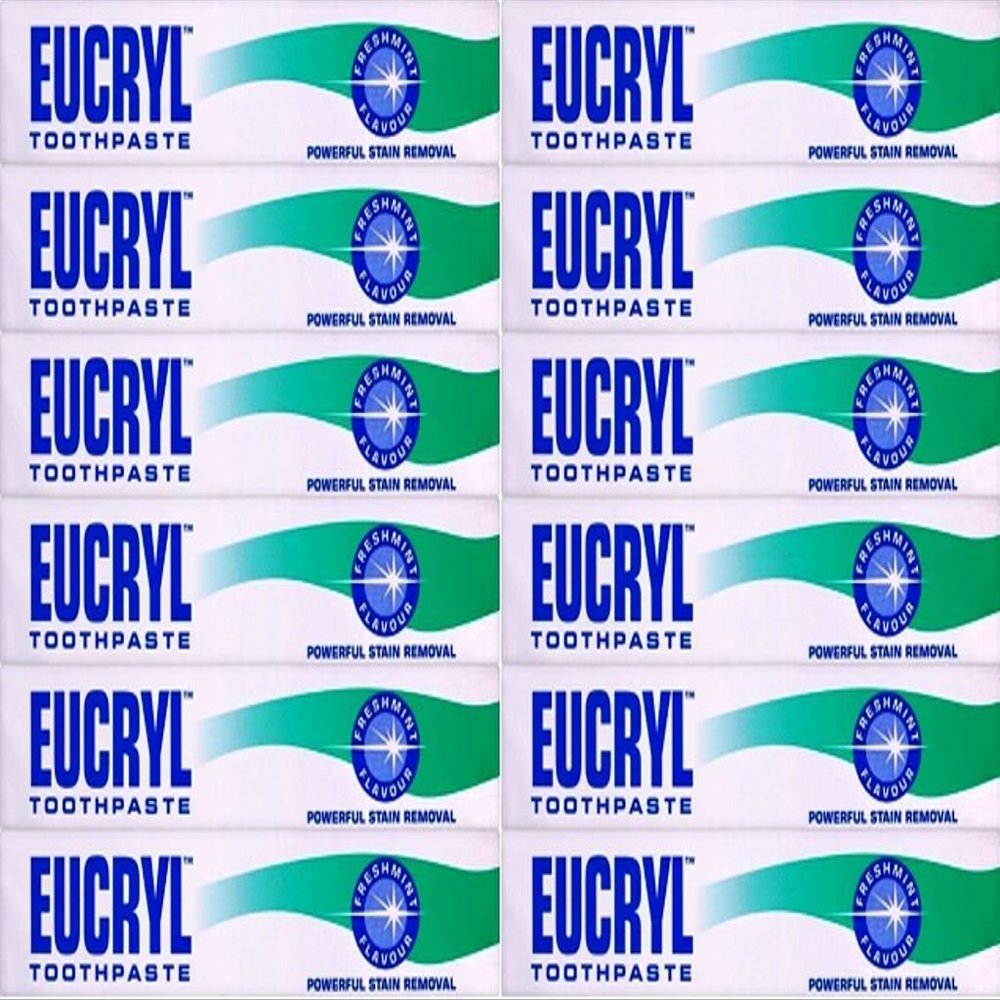 24 Packs of Eucryl Freshmint Smokers Toothpaste 50ml