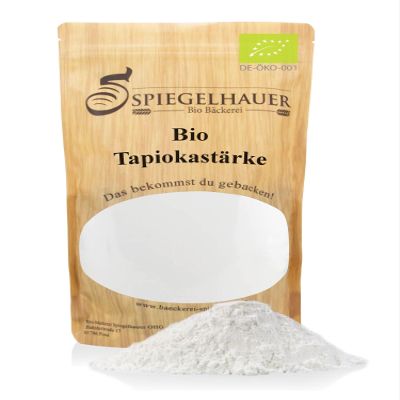 Organic Tapioca Flour- Starch 1 kg Ideal for Baking, Cooking, Thickening und Tying Pudding