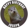 Otter - 20 x 5cm Personalised Edible Cupcake Toppers on Premium Icing view 3